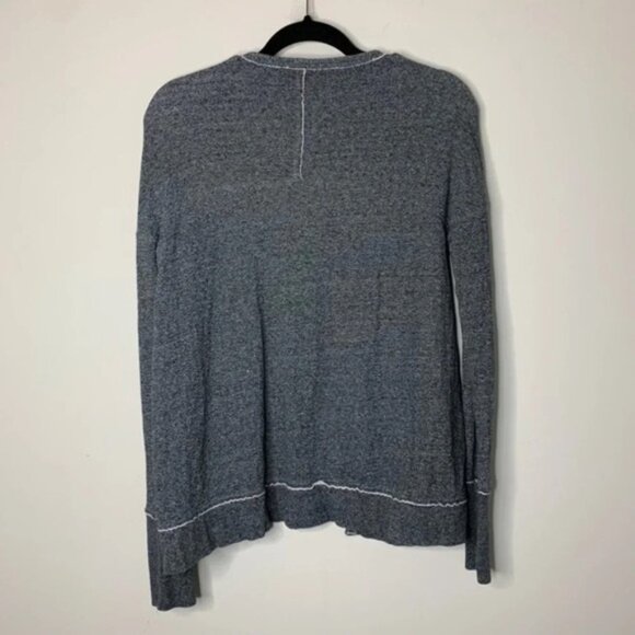 Roots Women's Cardigan Sweater Heathered Open front Buttons Cotton y2k 2000s S - Picture 9 of 9